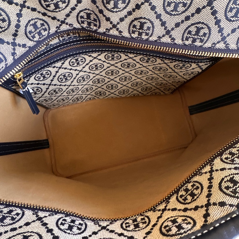 Tory Burch Black and White Geometric Tote - Picture 8 of 13